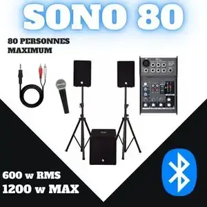 Sonorisation 1200w (≤ 80 personnes)