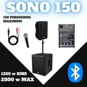 Sonorisation 2800w (≤ 150 personnes)