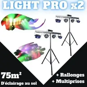 Éclairage-PRO X2 75m² pour Piste de Danse