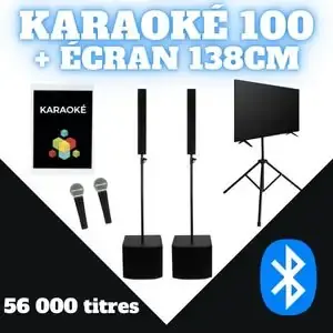 Pack KARAOKÉ 100 personnes + Écran 138cm