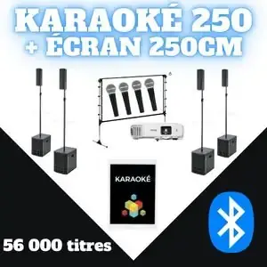 Pack KARAOKÉ 250 personnes + Vidéo-projecteur 100"