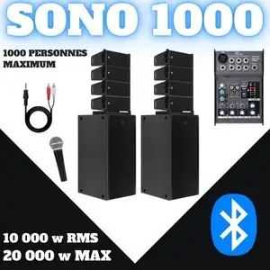 Location de sonorisation pour 1000 personnes, matériel professionnel pour grands événements