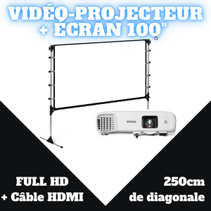 location Vidéoprojecteur + Écran 100"
