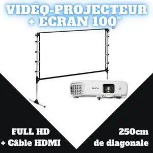 Location vidéoprojecteur 100" à Annecy, Haute-Savoie, pour événements