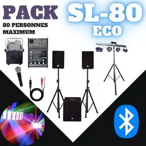 Location pack sono et éclairage pas chere 80 personnes