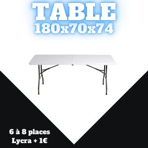 Location table pliante 180cm de banquet Haute-Savoie.
