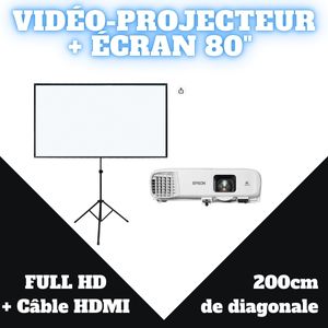 Location vidéoprojecteur 80" en Haute-Savoie, Mariage, séminaire Annecy, Bonneville, Annemasse, Thonon